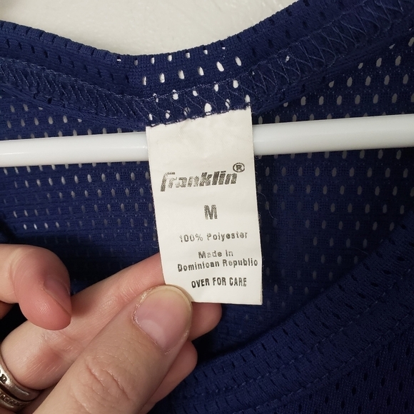 Franklin Kids Medium Navy Blue Mesh Short Sleeve Shirt Dallas Cowboys NFL Top - Picture 5 of 5